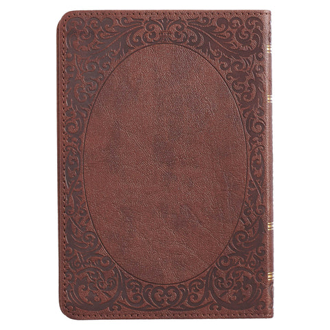Chestnut Brown Faux Leather Compact King James Version Bible