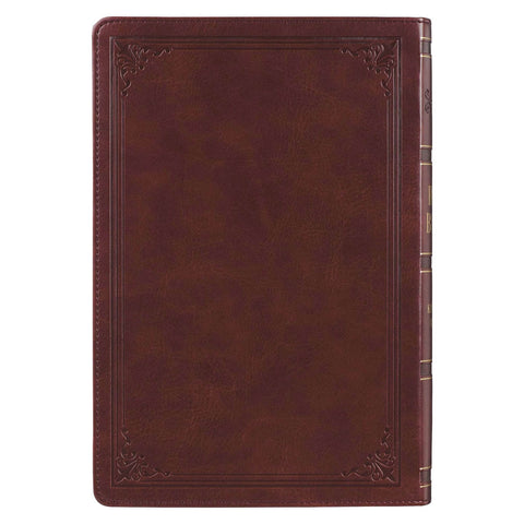 Burgundy Faux Leather Full-size Giant Print King James Version Bible with Thumb Index