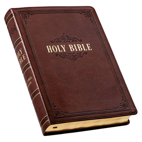 Burgundy Faux Leather Full-size Giant Print King James Version Bible with Thumb Index