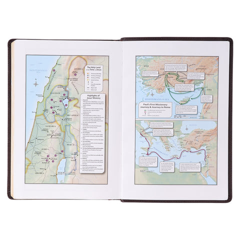 Espresso Brown Faux Leather Giant Print Full-size King James Version Bible with Thumb Index