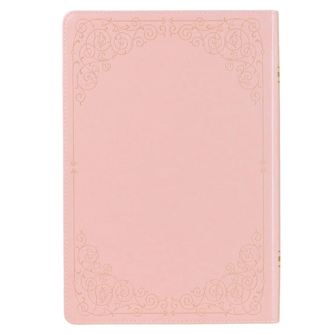 Pink Faux Leather Giant Print Full-size King James Version Bible with Thumb-index