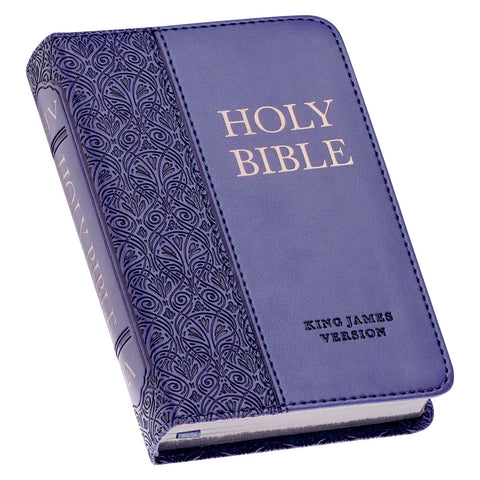 Purple Faux Leather King James Version Mini Pocket Bible