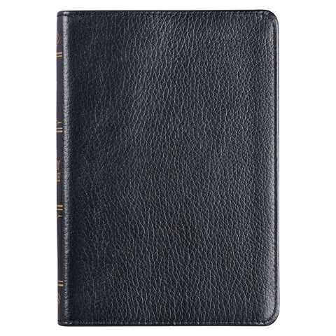 Black Full Grain Leather Compact King James Version Bible
