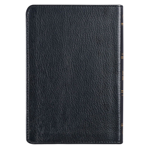 Black Full Grain Leather Compact King James Version Bible