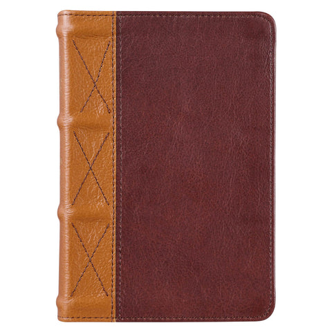Saddle Tan and Butterscotch Large Print Compact KJV Bible