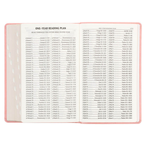 Sunrise Pink Faux Leather Giant Print Standard-size King James Version Bible with Thumb Index