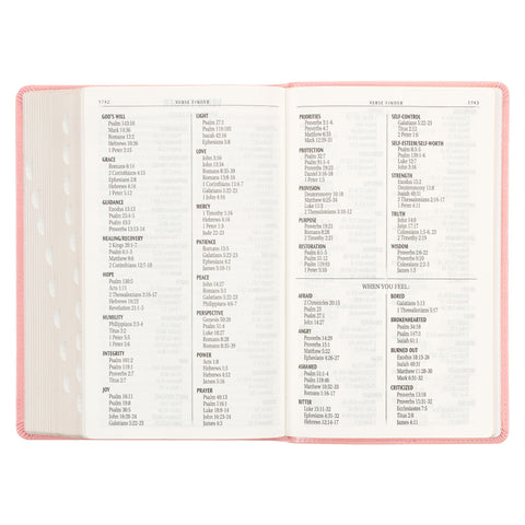 Sunrise Pink Faux Leather Giant Print Standard-size King James Version Bible with Thumb Index
