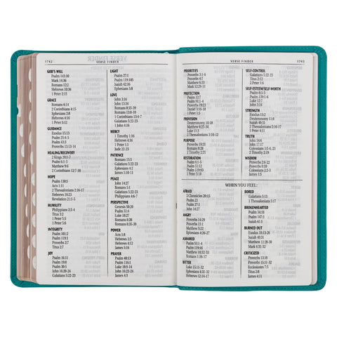 Teal Faux Leather Giant Print Standard-size King James Version Bible with Thumb Index