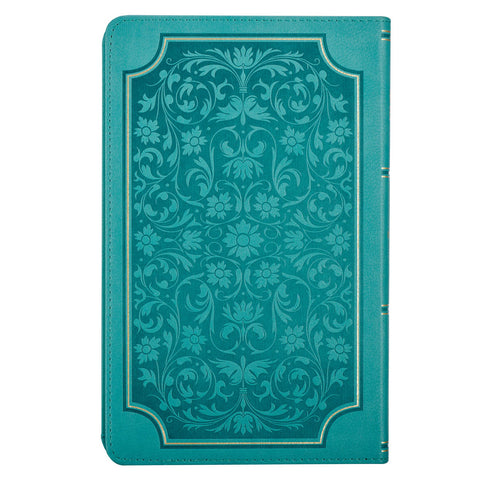 Teal Faux Leather Giant Print Standard-size King James Version Bible with Thumb Index