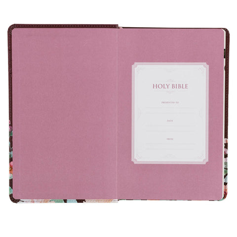 Purple Floral Faux Leather Giant Print KJV Bible