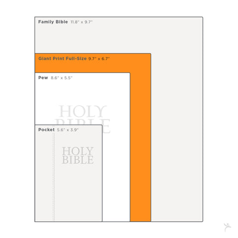 Black Framed Faux Leather Giant Print Full-size King James Version Bible with Thumb Index and Zippered Closure