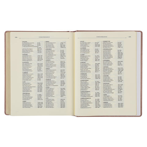 Rose Gold Faux Leather Hardcover Large Print KJV Note-taking Bible