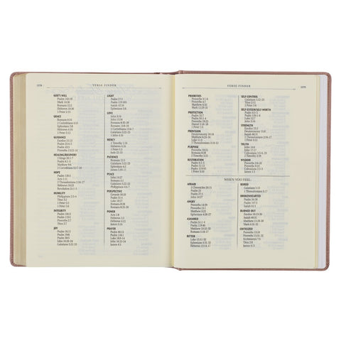 Rose Gold Faux Leather Hardcover Large Print KJV Note-taking Bible