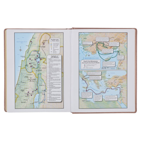 Rose Gold Faux Leather Hardcover Large Print KJV Note-taking Bible