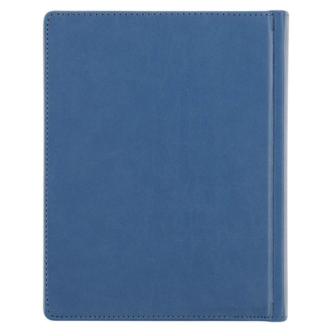 Blue Floral Faux Leather Hardcover Note-taking Bible