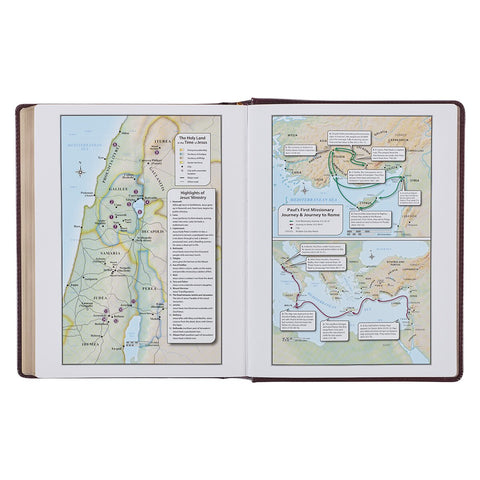 Burgundy Diamond Grid Faux Leather Hardcover Large Print KJV Note-taking Bible