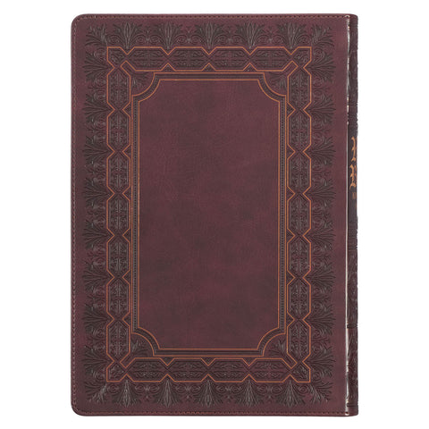 Framed Burgundy Faux Leather Super Giant Print King James Version Bible