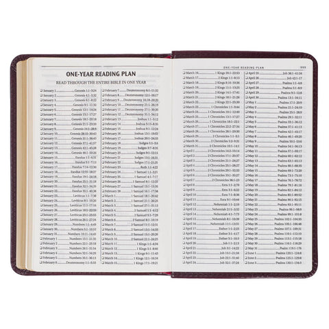 Burgundy Faux Leather King James Version Pocket Bible