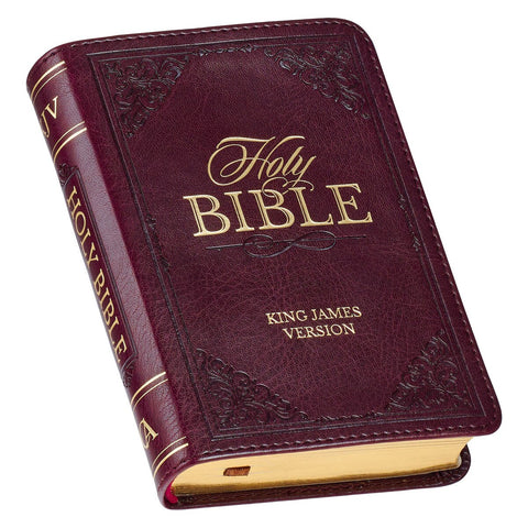 Burgundy Faux Leather King James Version Pocket Bible