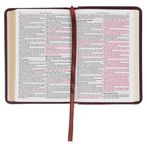 Burgundy Faux Leather King James Version Pocket Bible
