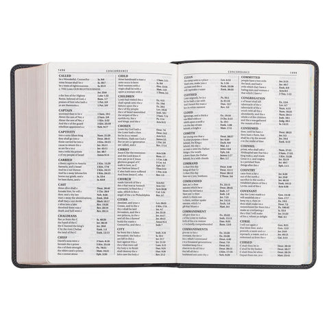 Cobalt Gray Large Print Compact King James Version Bible