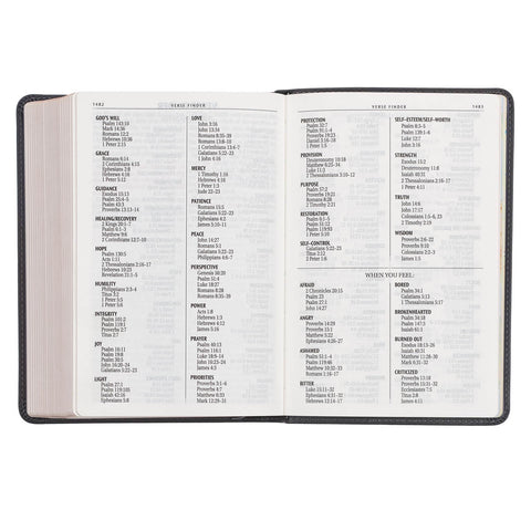 Cobalt Gray Large Print Compact King James Version Bible