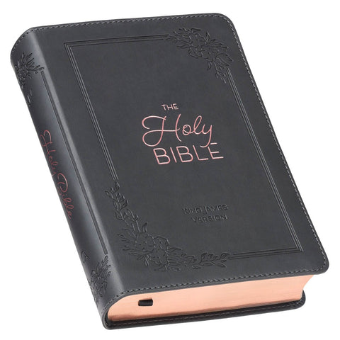 Cobalt Gray Large Print Compact King James Version Bible