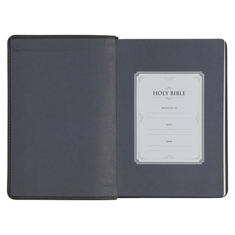 Cobalt Gray Large Print Compact King James Version Bible