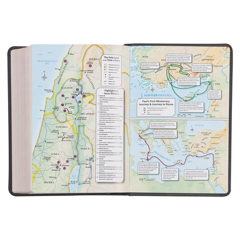 Cobalt Gray Large Print Compact King James Version Bible