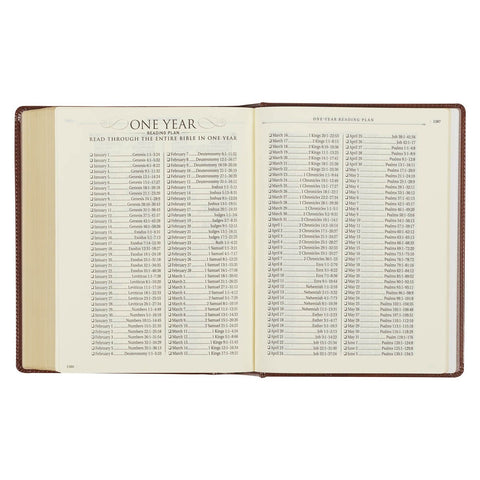 Saddle Tan Faux Leather Hardcover King James Version Note-taking Bible