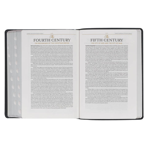 Black Faux Leather King James Study Bible with Thumb Index