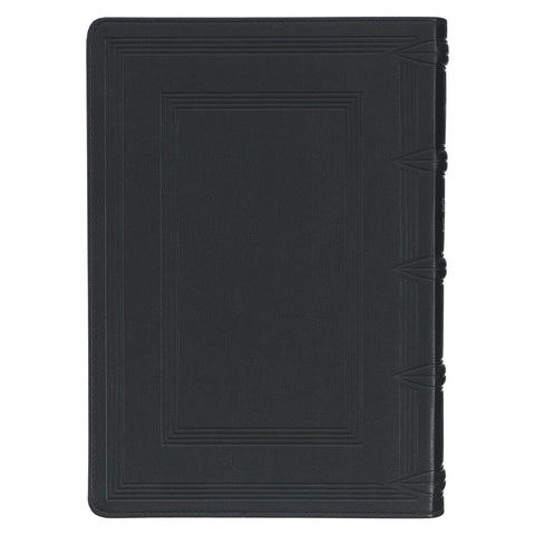 Black Faux Leather King James Study Bible with Thumb Index