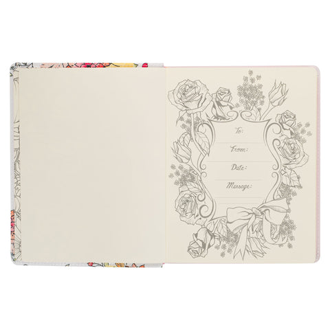 Pearlized White Faux Leather KJV My Creative Bible