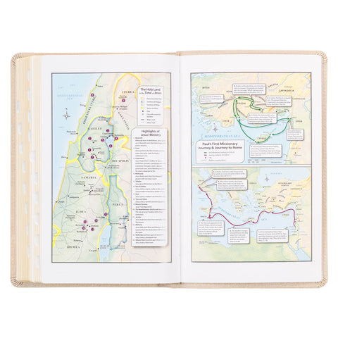 Pearlized Ivory Faux Leather King James Version Deluxe Gift Bible with Thumb Index