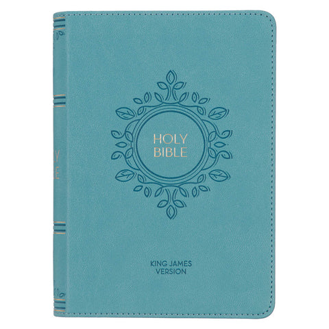 Aqua Blue Large Print Compact King James Version Bible