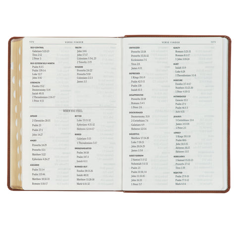 Diamond Honey-brown Faux Leather Full-size Giant Print King James Version Bible with Thumb Index