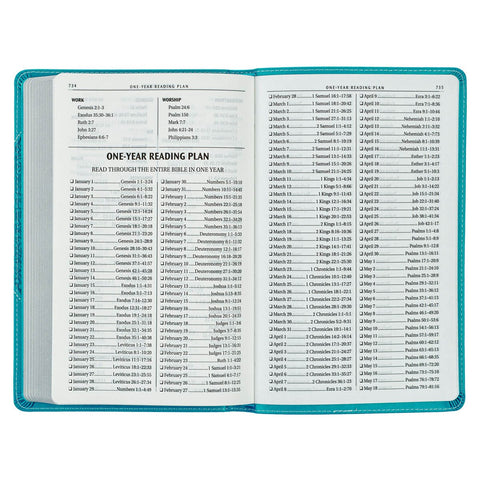 Teal Butterfly Faux Leather King James Version Gift Edition Bible