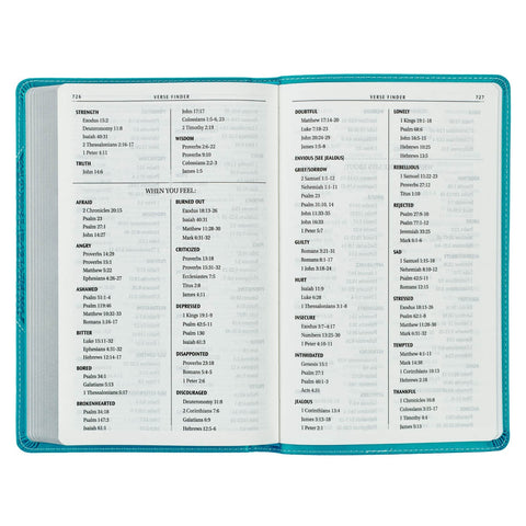 Teal Butterfly Faux Leather King James Version Gift Edition Bible