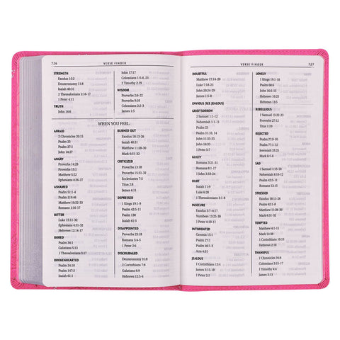 Pearlized Cherry Pink Faux Leather King James Version Gift Edition Bible