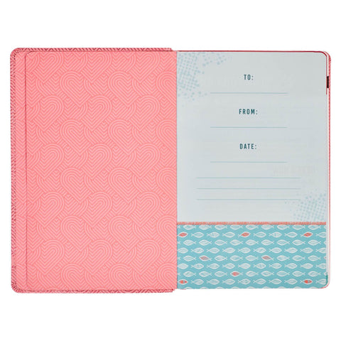 Blossom Pink Heart Faux Leather King James Version Kid's Bible