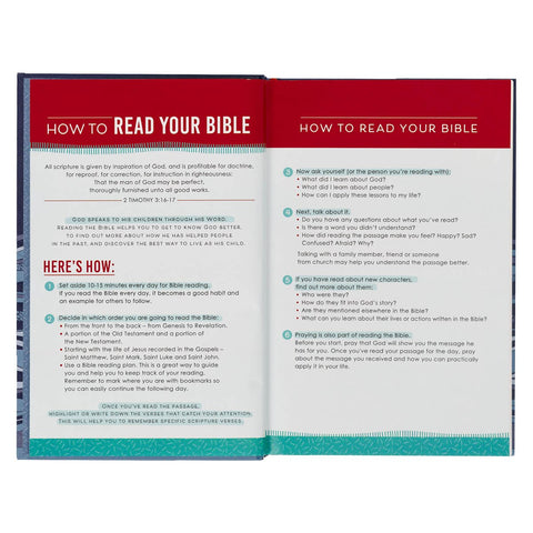 Blue Hardcover Kid's King James Version Bible