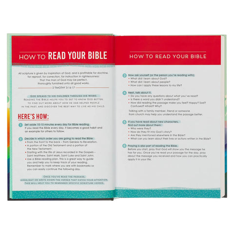 Colorful Hardcover Kid's King James Version Bible