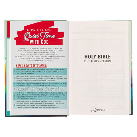 Colorful Hardcover Kid's King James Version Bible