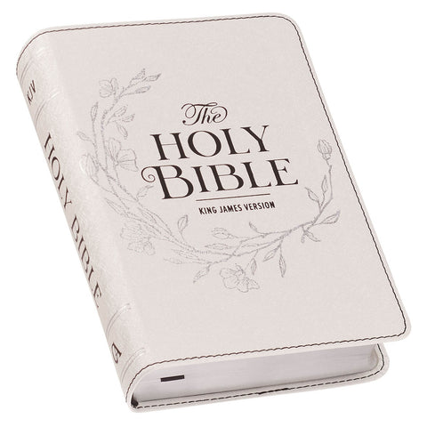 Pearlized White Large Print Compact King James Version Bible