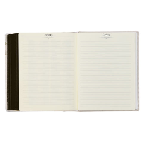 Feather Gray Floral Faux Leather Hardcover King James Version Note-taking Bible