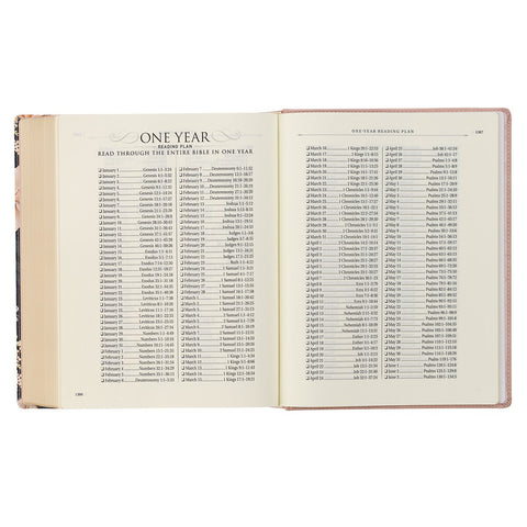 Dusty Peach Faux Leather Hardcover Large Print King James Version Note-taking Bible