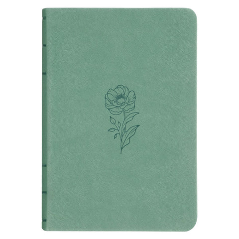Teal Bloom Faux Leather Compact King James Version Bible