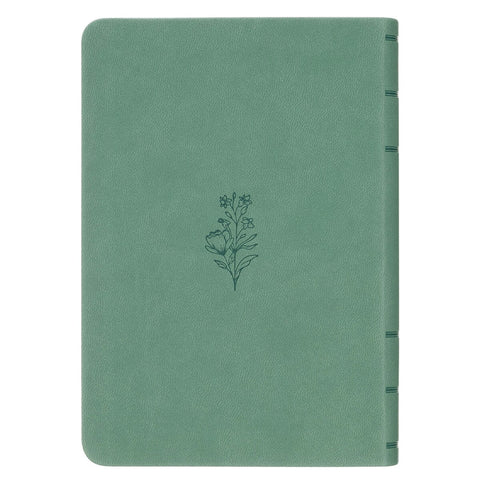 Teal Bloom Faux Leather Compact King James Version Bible