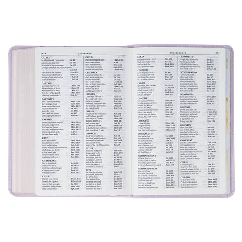 Lavender Bouquet Large Print Compact King James Version Bible