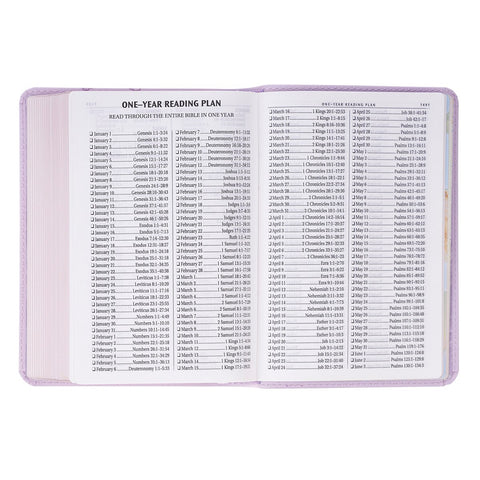 Lavender Bouquet Large Print Compact King James Version Bible